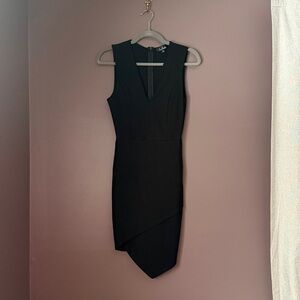 Lulu's Black Asymmetrical Sleeveless Dress